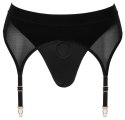 Bad Kitty Stringi z paskiem do pończoch L czarne, uchwyt O3,5cm