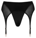 Bad Kitty Stringi z paskiem do pończoch L czarne, uchwyt O3,5cm