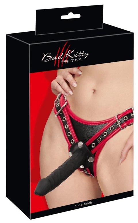 Bad Kitty Uprząż Strap-On S/M z 3 wymiennymi wkładami silikonowymi Bad Kitty Uprząż Strap-On S/M z 3 wymiennymi wkładami silikonowymi