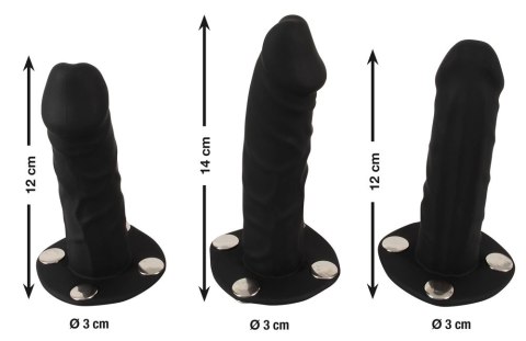 Bad Kitty Uprząż Strap-On S/M z 3 wymiennymi wkładami silikonowymi Bad Kitty Uprząż Strap-On S/M z 3 wymiennymi wkładami silikonowymi