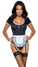 Cottelli Costumes Kelnerka Kostium Body z Fartuszkiem Czarny L