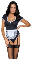 Cottelli Costumes Kelnerka Kostium Body z Fartuszkiem Czarny L
