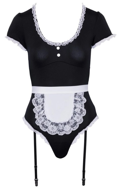 Cottelli Costumes Kelnerka Kostium Body z Fartuszkiem Czarny L Cottelli Costumes Kelnerka Kostium Body z Fartuszkiem Czarny L
