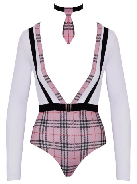 Cottelli Costumes - Kostium Szkolny Krata Body M z Długim Rękawem Cottelli Costumes - Kostium Szkolny Krata Body M z Długim Rękawem