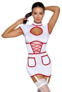 Cottelli Costumes Stroj Pielęgniarki XL Biało-Czerwony elastyczny