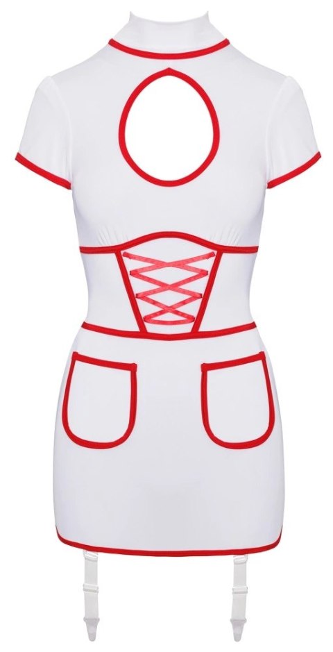 Cottelli Costumes Stroj Pielęgniarki L z Regulowanymi Szelkami Biały Cottelli Costumes Stroj Pielęgniarki L z Regulowanymi Szelkami Biały