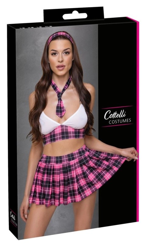Cottelli Costumes Stroj Szkolny 4-częściowy M rożowo-czarna krata Cottelli Costumes Stroj Szkolny 4-częściowy M rożowo-czarna krata