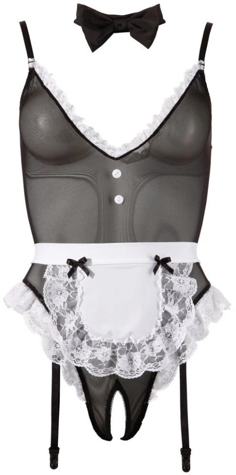 Cottelli Costumes komplet pokojowki S z koronką i akcesoriami Cottelli Costumes komplet pokojowki S z koronką i akcesoriami
