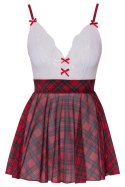 Cottelli Costumes komplet szkolny kratka M z topem i chokerem