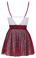 Cottelli Costumes komplet szkolny kratka M z topem i chokerem