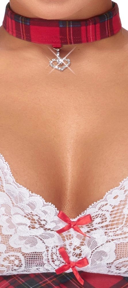 Cottelli Costumes zestaw szkolny L z rozkloszowaną spodnicą w kratę Cottelli Costumes zestaw szkolny L z rozkloszowaną spodnicą w kratę