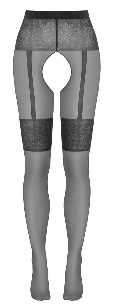 Cottelli LEGWEAR rajstopy z motywem podwiązek otwarta konstrukcja 20 den Cottelli LEGWEAR rajstopy z motywem podwiązek otwarta konstrukcja 20 den