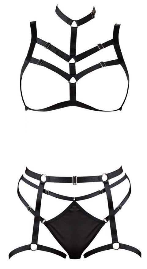 Cottelli Lingerie Harness Set Gora i Doł Bondage Czarny S-L Cottelli Lingerie Harness Set Gora i Doł Bondage Czarny S-L