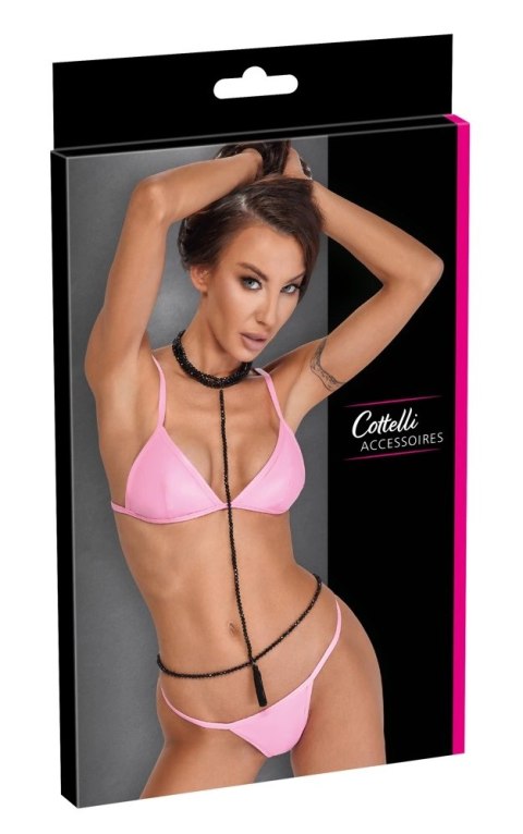 Cottelli Accessories naszyjnik trzyrzędowy z pereł, elastyczny łańcuszek Cottelli Accessories naszyjnik trzyrzędowy z pereł, elastyczny łańcuszek