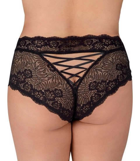 Cottelli CURVES Figi z Koronki Czarny XL z Perełkami i Satynową Wstążką Cottelli CURVES Figi z Koronki Czarny XL z Perełkami i Satynową Wstążką