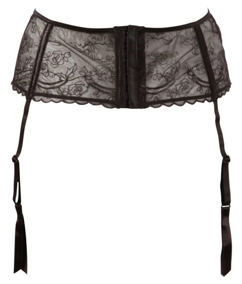 Cottelli Collection Pas do pończoch czarny haftowany S cztery szelki Cottelli Collection Pas do pończoch czarny haftowany S cztery szelki