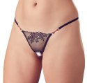 Cottelli Collection Stringi Mesh z Haftem, rozmiar M/L, czarne