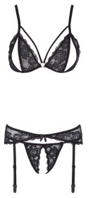 Cottelli Collection Zestaw Lingerie 3-częściowy Czarna Koronka L