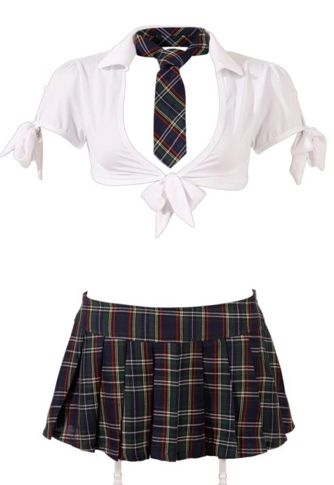 Cottelli Costumes zestaw szkolny XS - komplet z minispodniczką i topem Cottelli Costumes zestaw szkolny XS - komplet z minispodniczką i topem