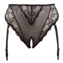 Cottelli Curves Majtki z Pasami do Pończoch 3XL Koronka Czarny