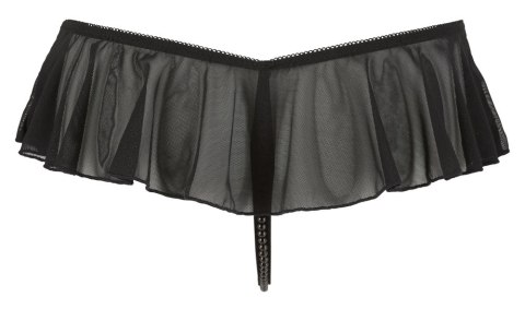 Cottelli Lingerie S - Stringi z falbankami i dekoracyjnymi perełkami Cottelli Lingerie S - Stringi z falbankami i dekoracyjnymi perełkami