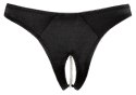 Cottelli Lingerie Satynowe majteczki z perełkami, czarne, rozmiar L