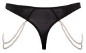 Cottelli Lingerie Stringi S/M z Koronką i Odpinanymi Perłowymi Łańcuszkami