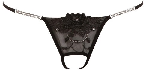 Cottelli Lingerie Stringi z haftem kwiatowym i dżetami M/L Cottelli Lingerie Stringi z haftem kwiatowym i dżetami M/L