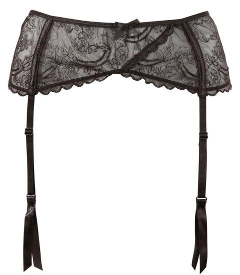 Cottelli Lingerie pas do pończoch czarny M haftowany 4 szelki Cottelli Lingerie pas do pończoch czarny M haftowany 4 szelki