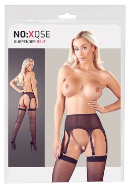 NO:XQSE Pas do Pończoch Siateczkowy z Pończochami Czarny L/XL