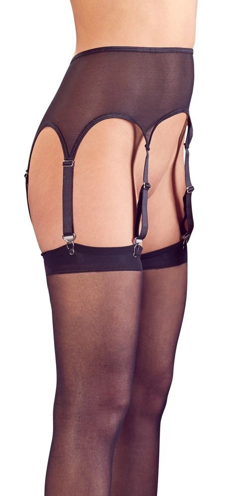 NO:XQSE Pas do Pończoch Siateczkowy z Pończochami Czarny L/XL NO:XQSE Pas do Pończoch Siateczkowy z Pończochami Czarny L/XL