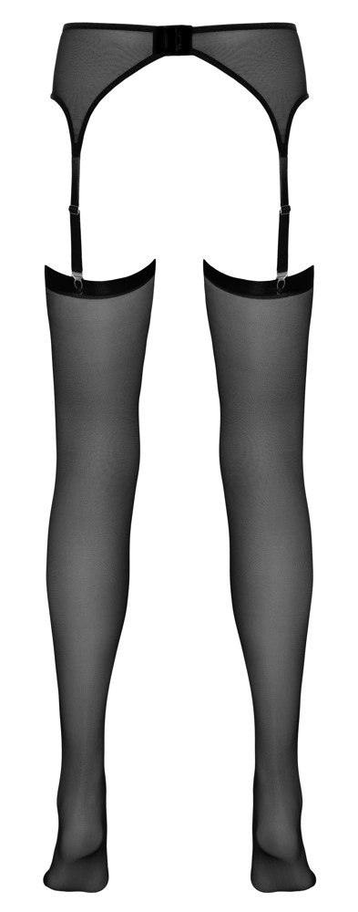 NO:XQSE Pas do Pończoch Siateczkowy z Pończochami Czarny L/XL NO:XQSE Pas do Pończoch Siateczkowy z Pończochami Czarny L/XL