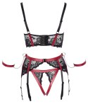 Cottelli Bondage zestaw 3-częściowy z koronką i mankietami M