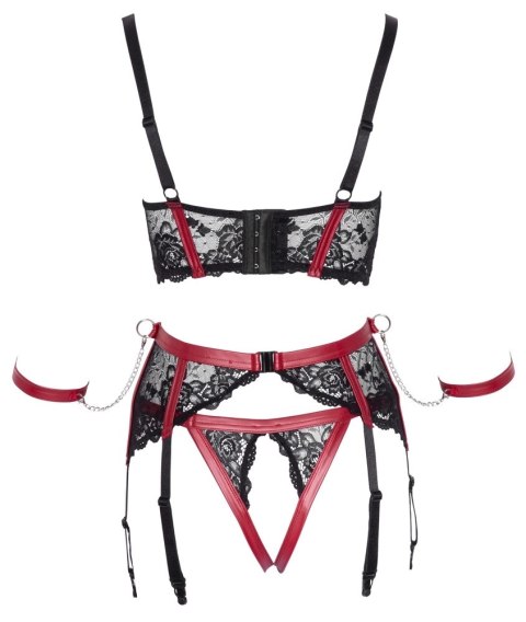 Cottelli Bondage zestaw 3-częściowy z koronką i mankietami M Cottelli Bondage zestaw 3-częściowy z koronką i mankietami M
