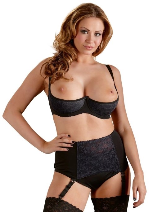 Cottelli Curves biustonosz czarny 90D na fiszbinach z szerokimi ramiączkami Cottelli Curves biustonosz czarny 90D na fiszbinach z szerokimi ramiączkami