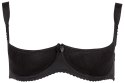 Cottelli Curves biustonosz na fiszbinach odkryty czarny 85E