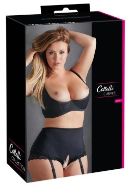 Cottelli Curves biustonosz push-up na fiszbinach czarny 85E