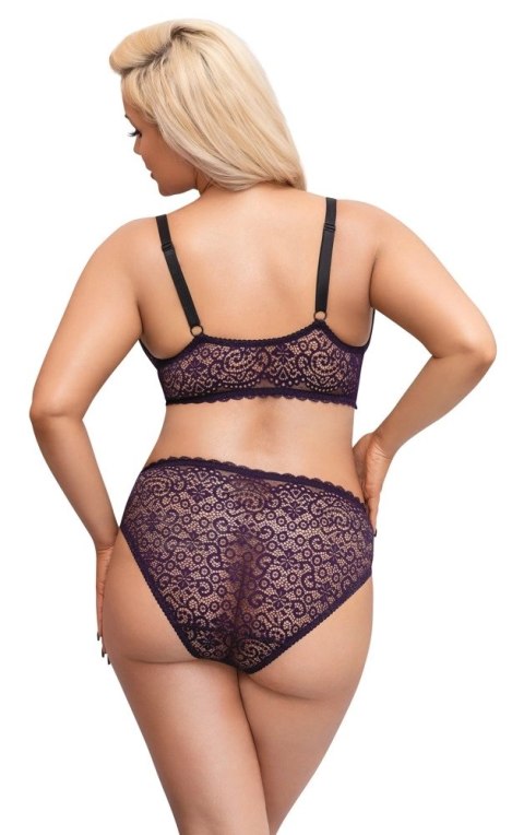 Cottelli Curves komplet 2-częściowy fioletowa koronka 2XL Cottelli Curves komplet 2-częściowy fioletowa koronka 2XL