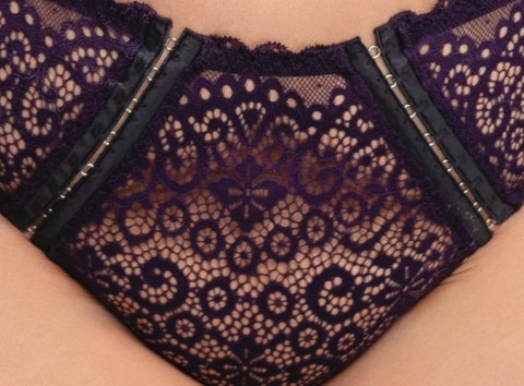 Cottelli Curves komplet koronkowy fioletowy 2-częściowy 4XL Cottelli Curves komplet koronkowy fioletowy 2-częściowy 4XL
