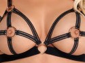 Cottelli LINGERIE Komplet Paseczkow XL - Biustonosz i Figi Rose Gold