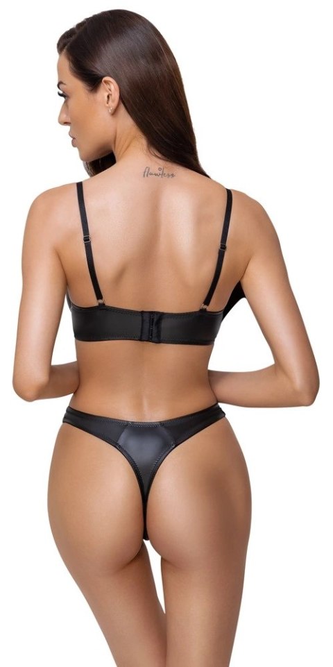 Cottelli LINGERIE komplet 2-częściowy czarny mat elastyczne paski 85B/L Cottelli LINGERIE komplet 2-częściowy czarny mat elastyczne paski 85B/L