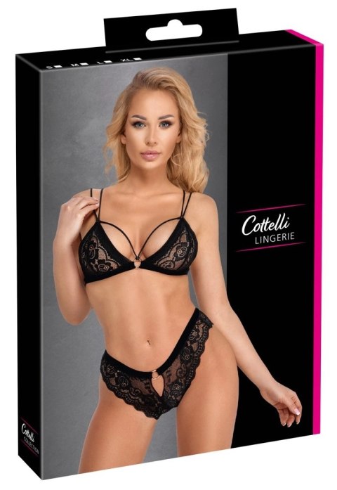 Cottelli LINGERIE komplet koronkowy 2-częściowy czarny L Cottelli LINGERIE komplet koronkowy 2-częściowy czarny L