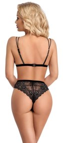 Cottelli Lingerie Komplet Koronkowy Biustonosz i Figi M Czarny