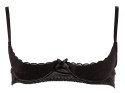 Cottelli Lingerie biustonosz na fiszbinach czarny 80C haftowany