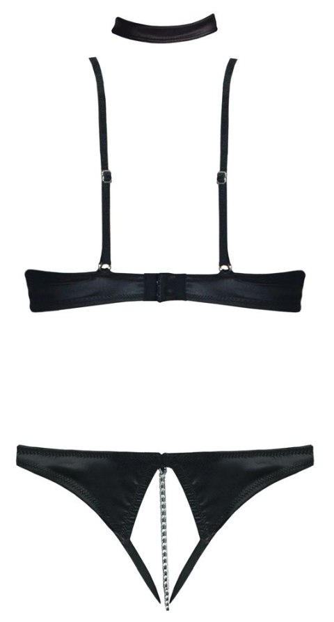 Cottelli Lingerie komplet - biustonosz bez miseczek i stringi z haftem 80B/M Cottelli Lingerie komplet - biustonosz bez miseczek i stringi z haftem 80B/M