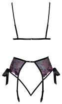 Kissable Komplet bielizny koronka czarna L/XL kwiatowy haft