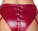 Cottelli Bondage komplet czerwony z koronką i paskami na kostki S