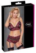 Cottelli CURVES komplet koronkowy z perłowym akcentem XL/2XL