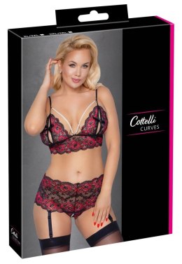 Cottelli CURVES komplet koronkowy z perłowym akcentem XL/2XL