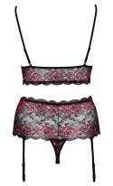 Cottelli CURVES komplet koronkowy z perłowym akcentem XL/2XL
